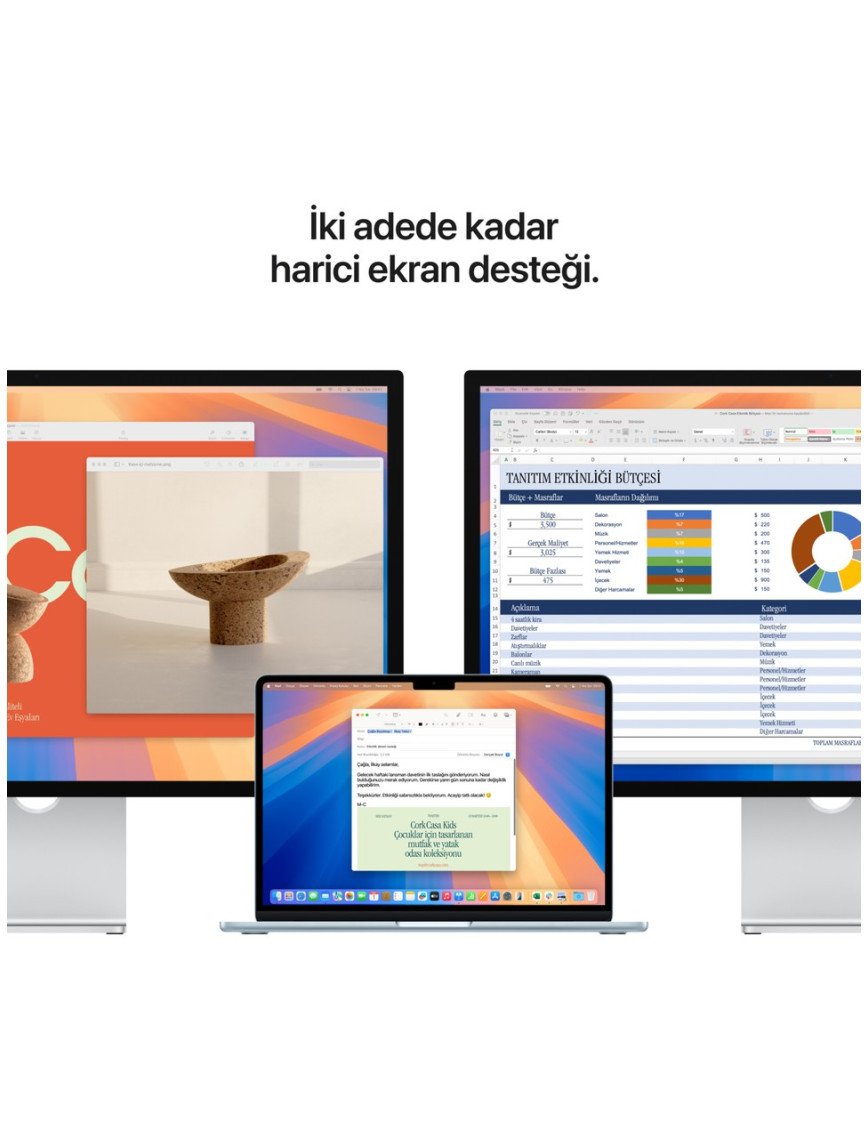 Apple MacBook Air M4 24GB 512GB SSD macOS 13" Taşınabilir Bilgisayar Gök Mavisi MC6V4TU/A